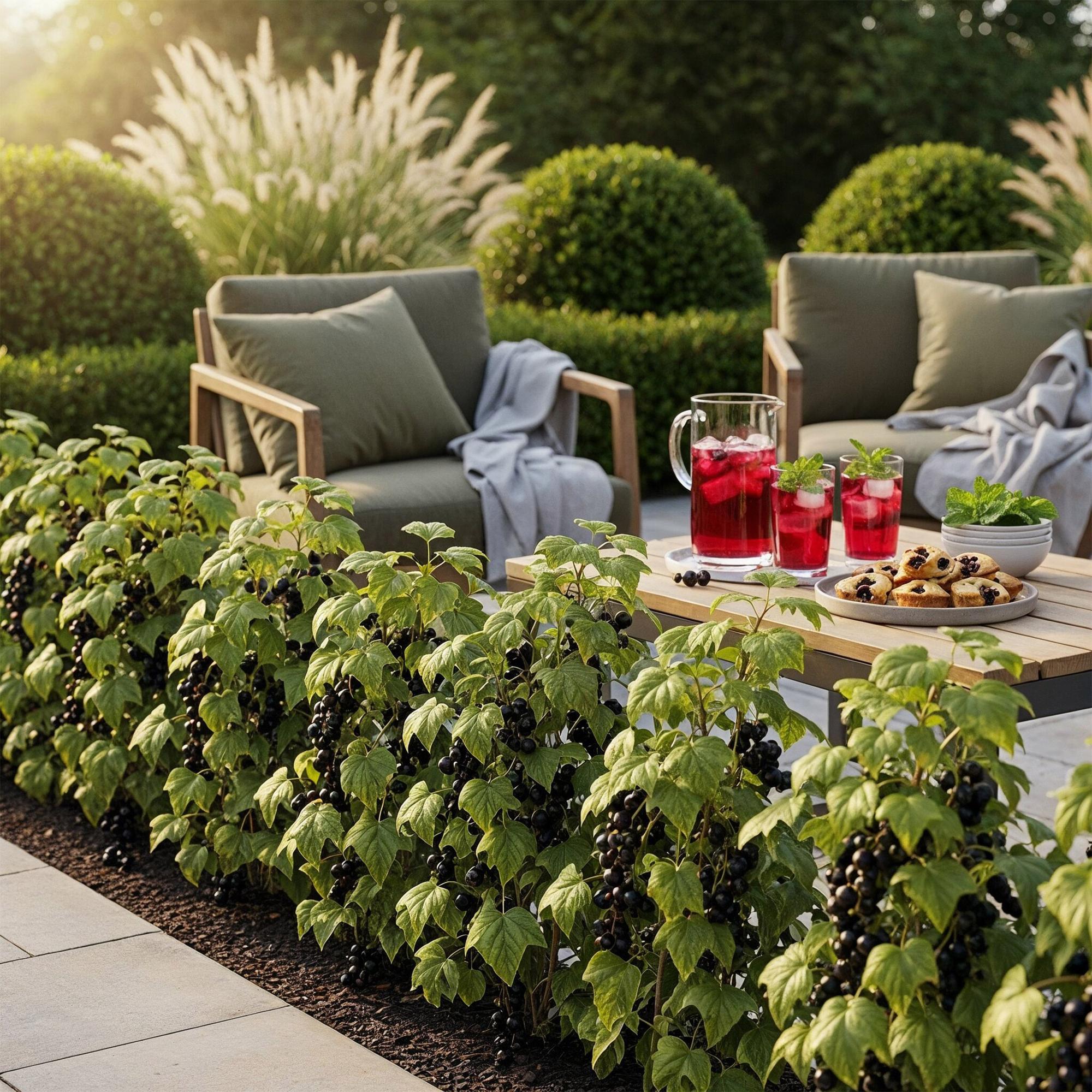 Schwarze Johannisbeere Ribes nigrum Titania winterhart 3 Pflanzen Ø9cm Höhe 30cm – Aromatische Johannisbeerpflanze für Garten Beet Balkon & Terrasse