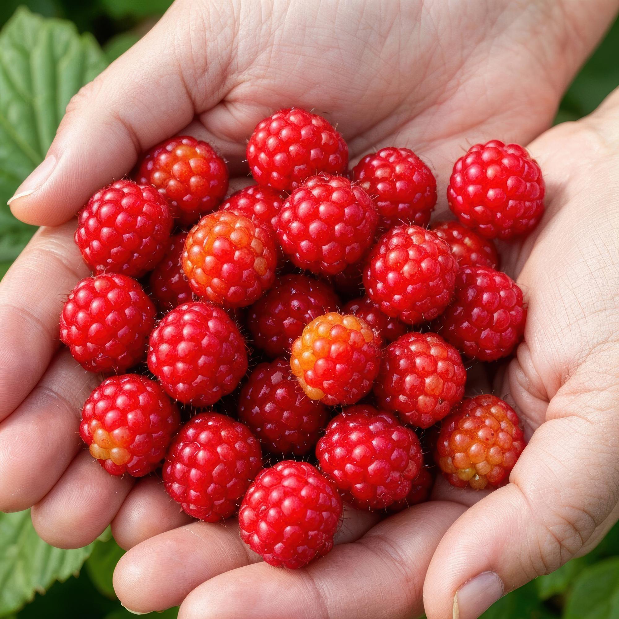 Japanische Weinbeere Rubus phoenicolasius winterhart 6 Pflanzen Höhe 30cm Ø9cm – Rote Beeren – Exotische Obstpflanze für Garten Beet Balkon & Terrasse